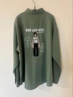 RED CAP GIRL グリーン レッドキャップガール シャツ M 刺繍