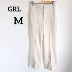 グレイル フロントタックフレアパンツ センタープレスス アイボリー M