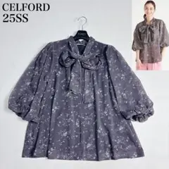 【25SS】未使用級✨セルフォード ビックリボンブラウス ボウタイ 花柄 F