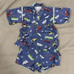 【美品】KOKIN JUNIOR 働く車柄甚平　90サイズ