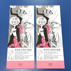 【未読図録＋おまけ】宇野亞喜良展★しおり３種×2★チラシ×2★別展ポスター 90歳を迎えた宇野亞喜良の作品を50点以上追加し時代順に大紹介