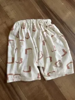 トースト柄 ハーフパンツ 90cm パン泥棒