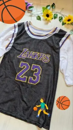 LAKERS 23番バスケットボールシャツ