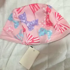 リボン柄 水泳帽