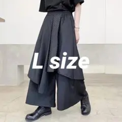 袴パンツ　サルエルパンツ　ワイドパンツ　ガウチョパンツ　スカート　黒　病みかわ