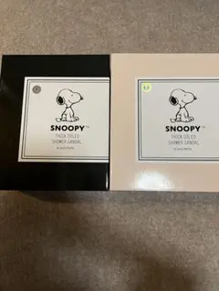 匿名配送★おまけつき！SNOOPY厚底シャワーサンダル黒L、ピンクM2点セット♥