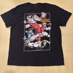 希少 2XL、ゲームTシャツ、ストリートファイター古着　黒