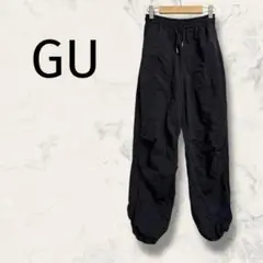 GU ジーユー キッズ ナイロンカーゴパンツ ベイカー ウエストゴム 無地 薄手