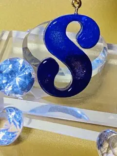 プリンセスカラー♡イニシャルキーホルダー♡白雪姫カラー♡Ｓ