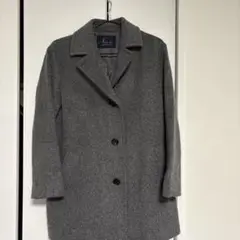 グレー チェスターコートツイード風