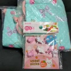巾着リュックとうさぎピック