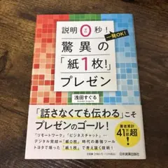 説明0秒!一発OK!驚異の「紙1枚!」プレゼン