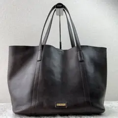 MaxMara トートバッグ レザー 本革 A4 大容量 ビジネス ブラウン