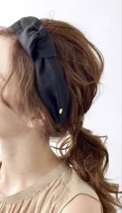 VINGTAINE ブラック ヘアバンド