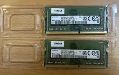 ノートパソコン用メモリ(DDR4 PC4-25600 8GB) 2枚セット