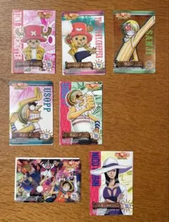 ワンピース　オマツリ男爵と秘密の島　キャラクターカード 7枚セット