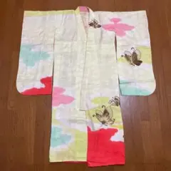 即決1300円!洋服の上に羽織っても良い!コスプレ用にも!蝶の刺繍入り振り袖