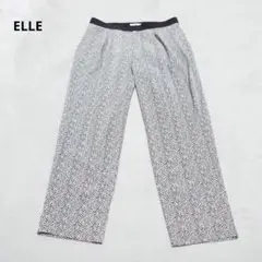 E2−3687　イージーパンツ　ヘリンボーン　ステテコ風　M【ELLE】