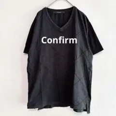 Confirm/Vネック 半袖 Tシャツ/カットソー/褪色カラー/古着/3477