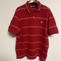 Chaps チャップス 赤 ボーダー 半袖ポロシャツ XL