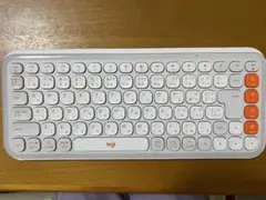 logi POP ICON KEYS ホワイト/オレンジ