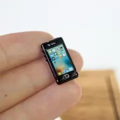 ミニチュア スマホ ブラック 黒ドールハウス