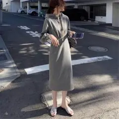LE360 ワンピース パーカー ロングワンピース トレーナー 長袖