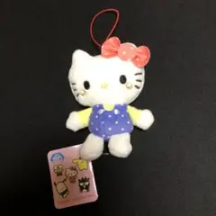 サンリオキャラクターズ水玉コスチュームマスコット　ハローキティ　ぬいぐるみタグ付