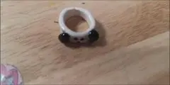 パンダデザインの陶器風リング