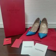 valentino garavani☆ロックスタッズ☆パンプス☆ターコイズブルー