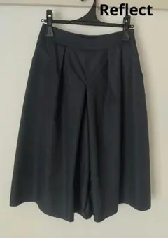 Reflect ガウチョパンツ ワイドパンツ 日本製 ネイビー M