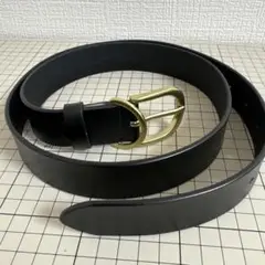 黒ベルト レザーベルト 長さ105cm 幅 28mm 男女兼用
