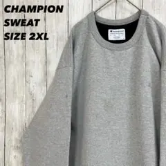 CHAMPIONチャンピオンゆるだぼ背当て刺繍ロゴスウェットトレーナー 2XL灰