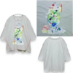 【ScoLar】配色メロウステッチ クリームソーダ Tシャツ タグ付未使用