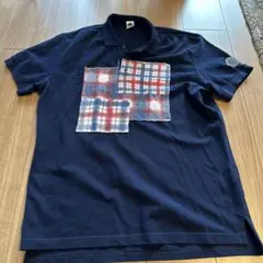 ニールバレットSUNDEK ネイビー チェック柄ポロシャツ