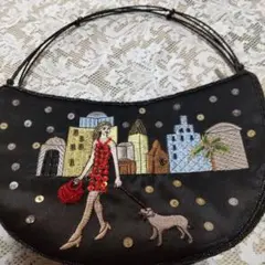 刺繍デザイン ハンドバッグ