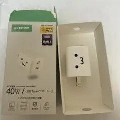 ELECOM 40W USB Type-C充電器 MPA-AC10640WF