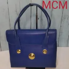 希少 MCM エムシーエム ロゴ金具 オールドハンドバッグ