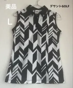 美品【デサント】ノースリーブ　シャツ　 レディース　Ｌ