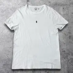 ポロラルフローレン センターロゴ Tシャツ ホワイト ポニー刺繍 Lサイズ