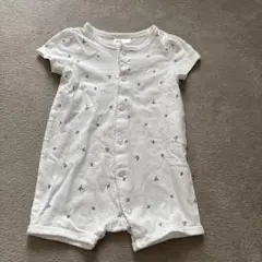 H&M 花柄ロンパース ホワイト