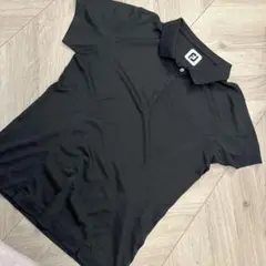 フットジョイ　黒ポロシャツ レディース