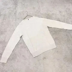 無印良品　長袖カットソー　ニット　セーター　S ストレッチ　ホワイト