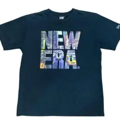 NEW ERA ロゴ グラフィックプリント 半袖 Tシャツ ブラック M