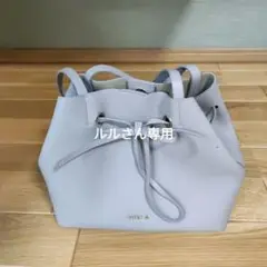 フルラ トートバッグ 肩掛け 巾着 グレー