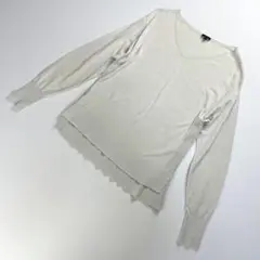 美品 JOSEPH リネンシルク混 ニットカットソー アイボリーM*TB1292