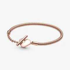 Pandora ハート Tバー　スネークチェーンブレス 18 (約16cm)