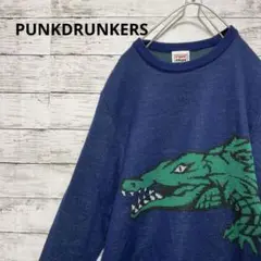 PUNK DRUNKERS ワニ セーター 激レア 入手困難 ネイビー