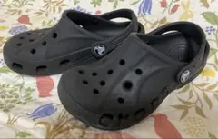 Crocs キッズ用 ブラックサンダル　c12 （18.5センチ）