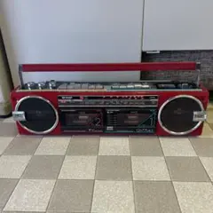 SHARP QT77MKII レッド ラジカセ Amazon.co.jp: 動品 シャープ ステレオダブルカセット ダブル